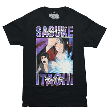 Naruto Shippuden Mens T-Shirt - Sasuke Itachi Power Punch Box Image