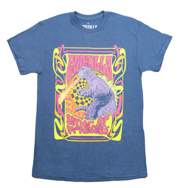 Godzilla Mens T-Shirt -Trippy Colors King of the Monsters