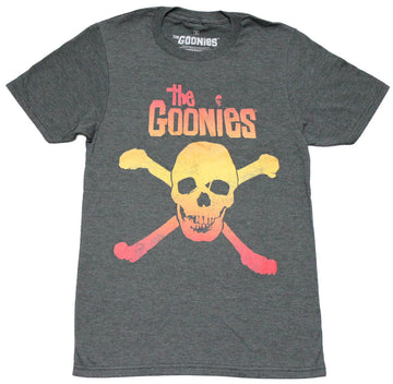 The Goonies Mens T-Shirt - Willy Skull and Crossbones Color fade Image