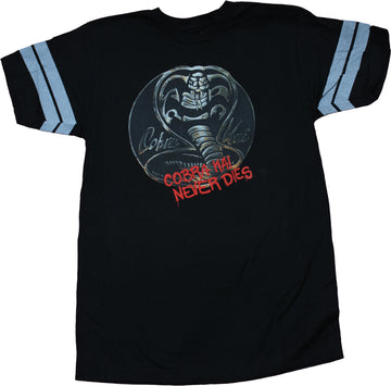 Cobra Kai Mens T-Shirt - Cobra Kai Never Dies Snake Head