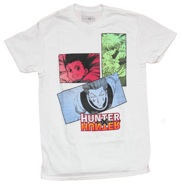 Hunter X Hunter Mens T-Shirt - Color Face Boxes Gon Killua Hisoka