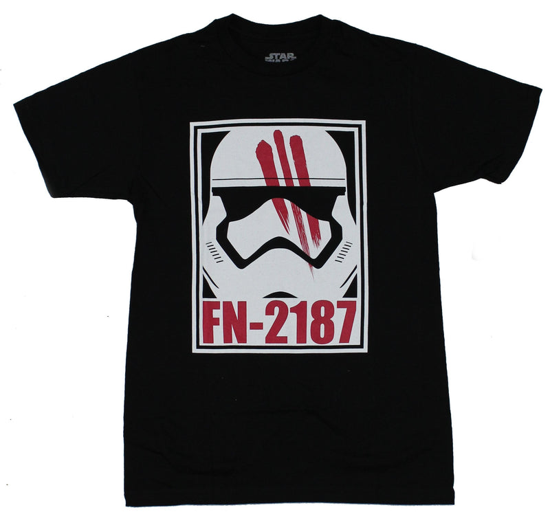 Star Wars Force Awakens Mens T-Shirt - Fn-2187 Finn Blood Streaked Mask Image - Inmyparentsbasement.com