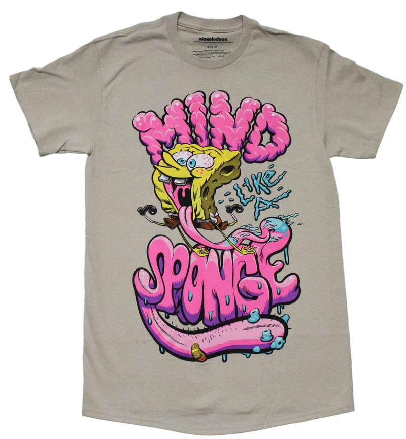 Spongebob Sqaurepants Mens T-Shirt - Like A Mind Sponge