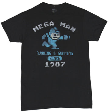 Mega Man Mens T-Shirt - Running and Gunning Since 1987