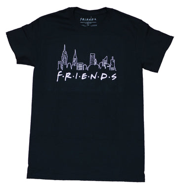 Friends Mens T-Shirt - Pink Cityscape Logo Image