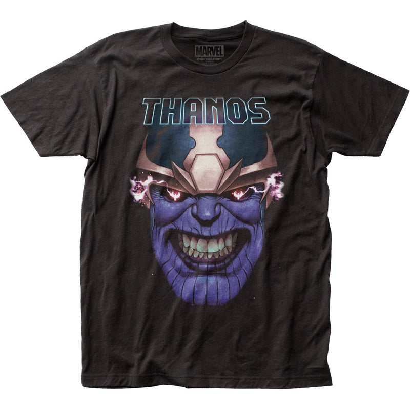 Thanos (Marvel Comics) Mens T-Shirt - Giant Evil Grin Under Name