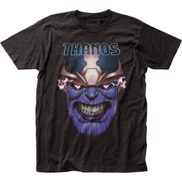 Thanos (Marvel Comics) Mens T-Shirt - Giant Evil Grin Under Name