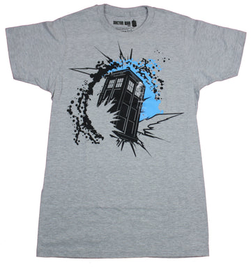 Doctor Who Mens T-Shirt  - Blue Splattered Monocolor Tard is Image