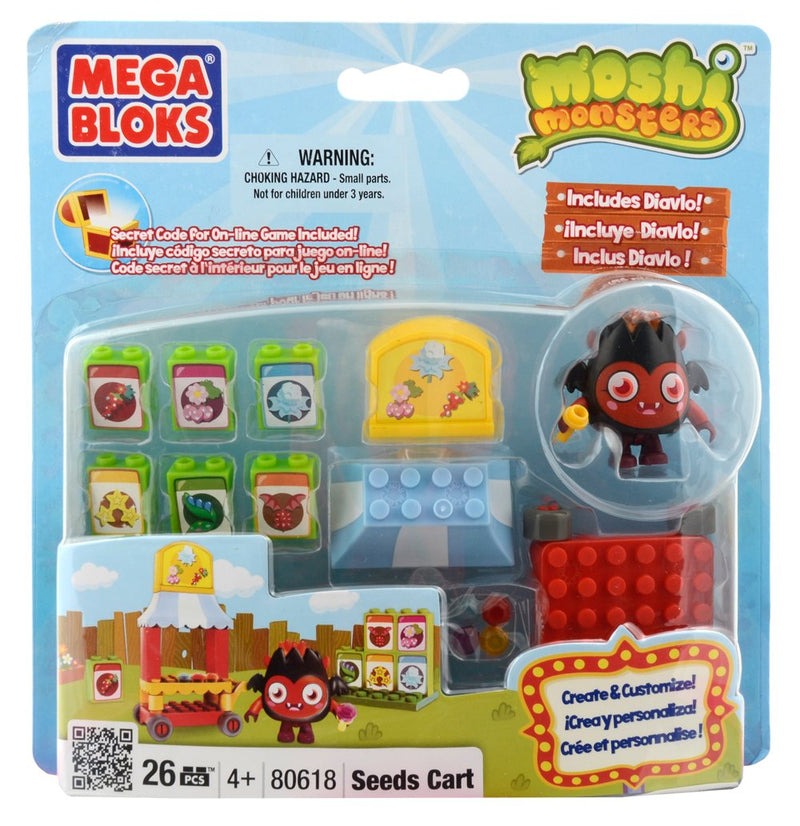Moshi Monsters Mega Bloks Set #80618 Seed Cart