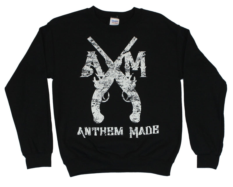 Anthem Made Crew Neck Sweatshirt -  Distresssed Crossed Guns & Glory Image