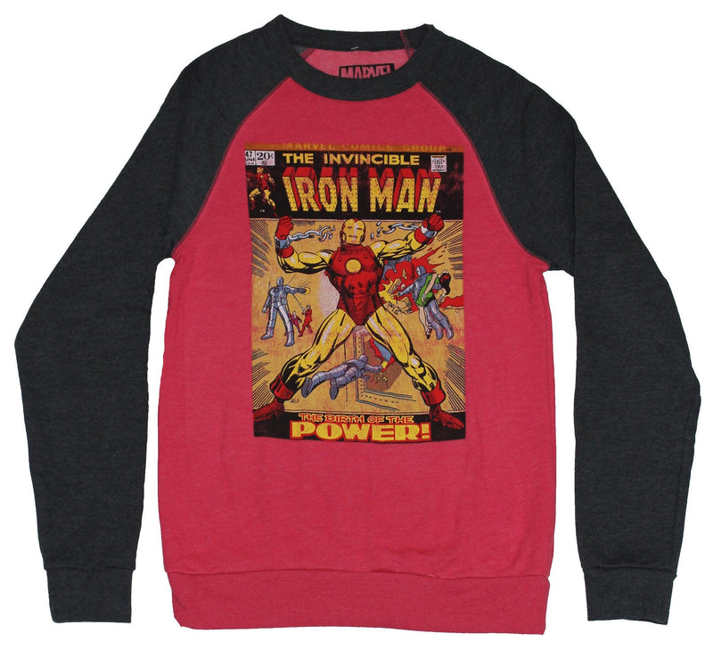 Iron Man (Marvel Comics) Mens Crewneck Sweatshirt - Birth Power Issue 47 Cover