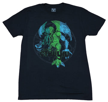 Cthulhu Mens T-Shirt - Legends of Cthulhu Green Blue Image