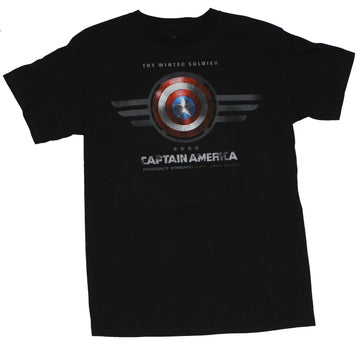 Captain America Mens T-Shirt - Project Insight The Winter Solider Logo Image