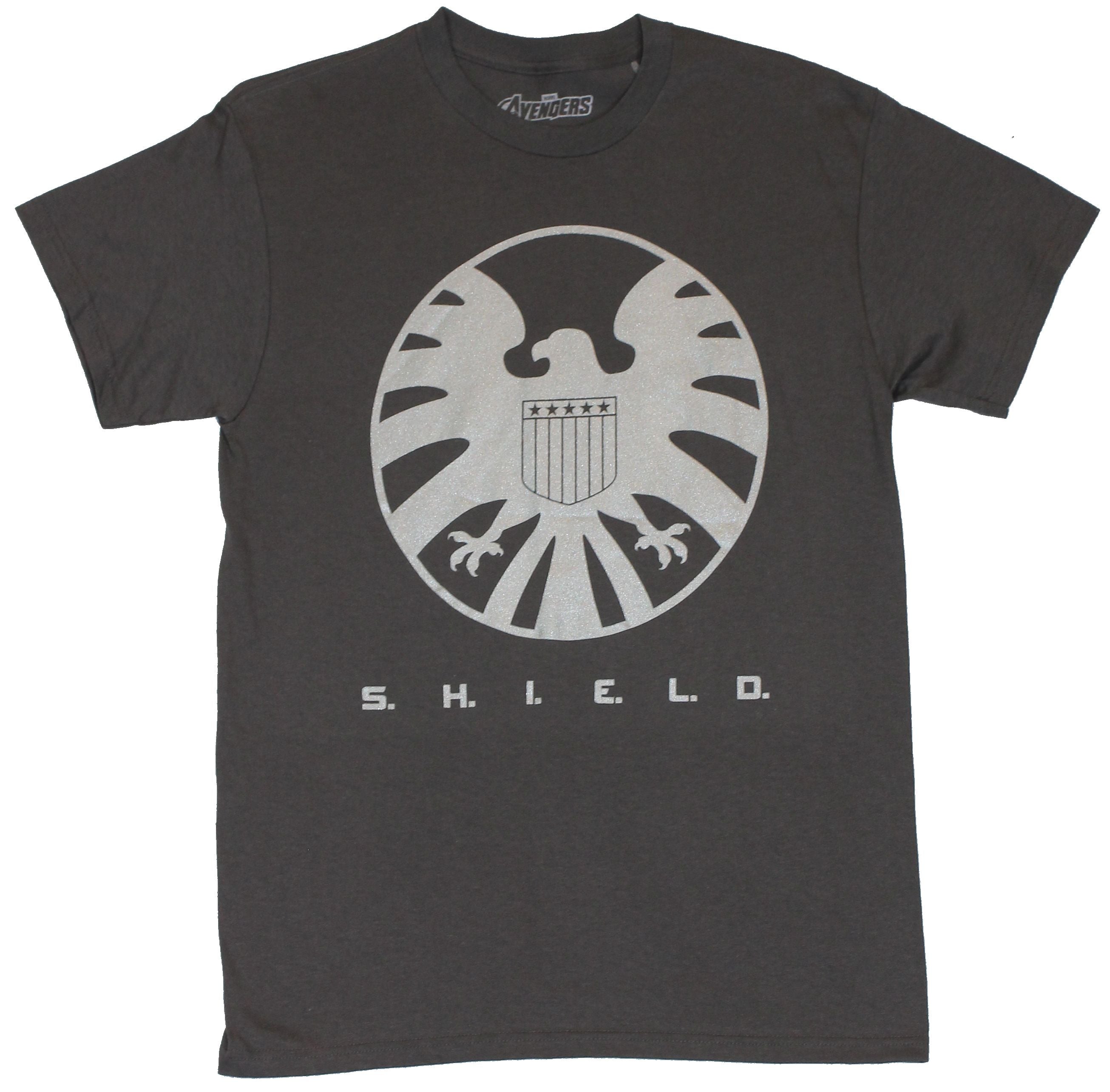 SHIELD S.H.I.E.LD. (Marvel Comics, Nick Fury, The Avengers) Mens T Shirt - Sil