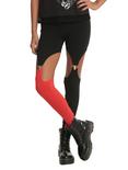 DC Comics Harleen Collection Red And Black Garter Leggings