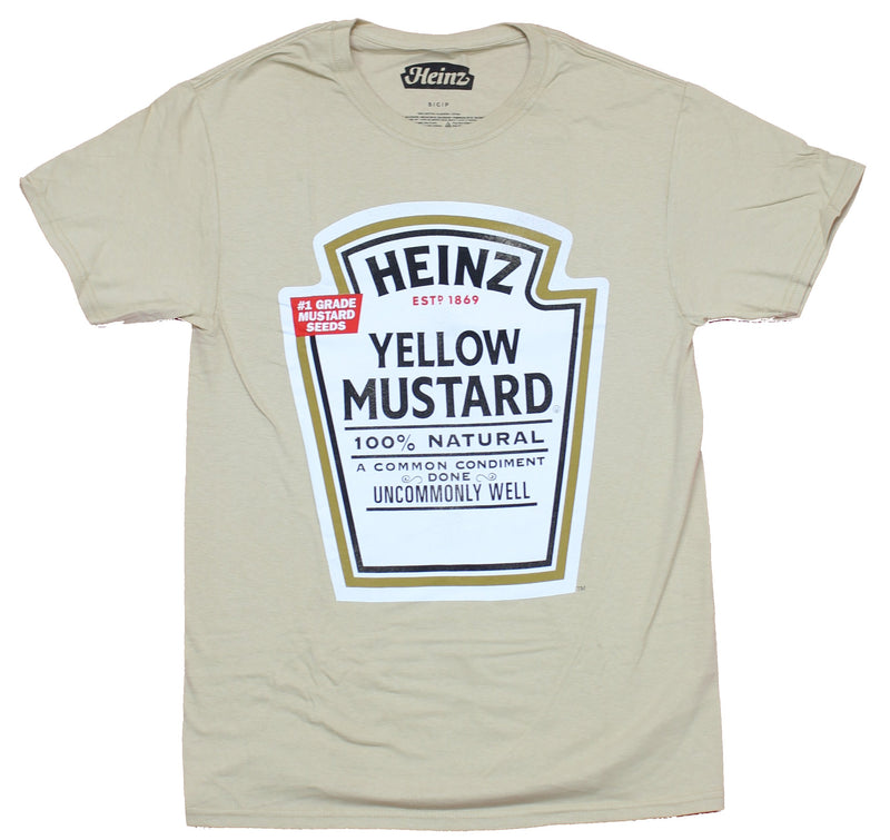 Heinz Yellow Mustard Mens T-Shirt  -  Classic Bottle Label Image - Inmyparentsbasement.com