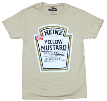 Heinz Yellow Mustard Mens T-Shirt  -  Classic Bottle Label Image