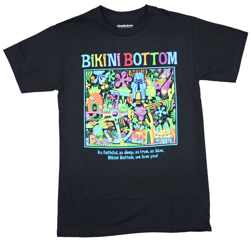 Spongebob Sqaurepants Mens T-Shirt  - Bikini Bottom We Love You Collage
