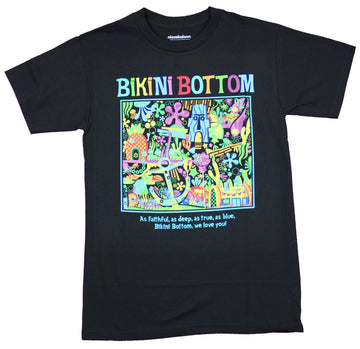 Spongebob Sqaurepants Mens T-Shirt  - Bikini Bottom We Love You Collage