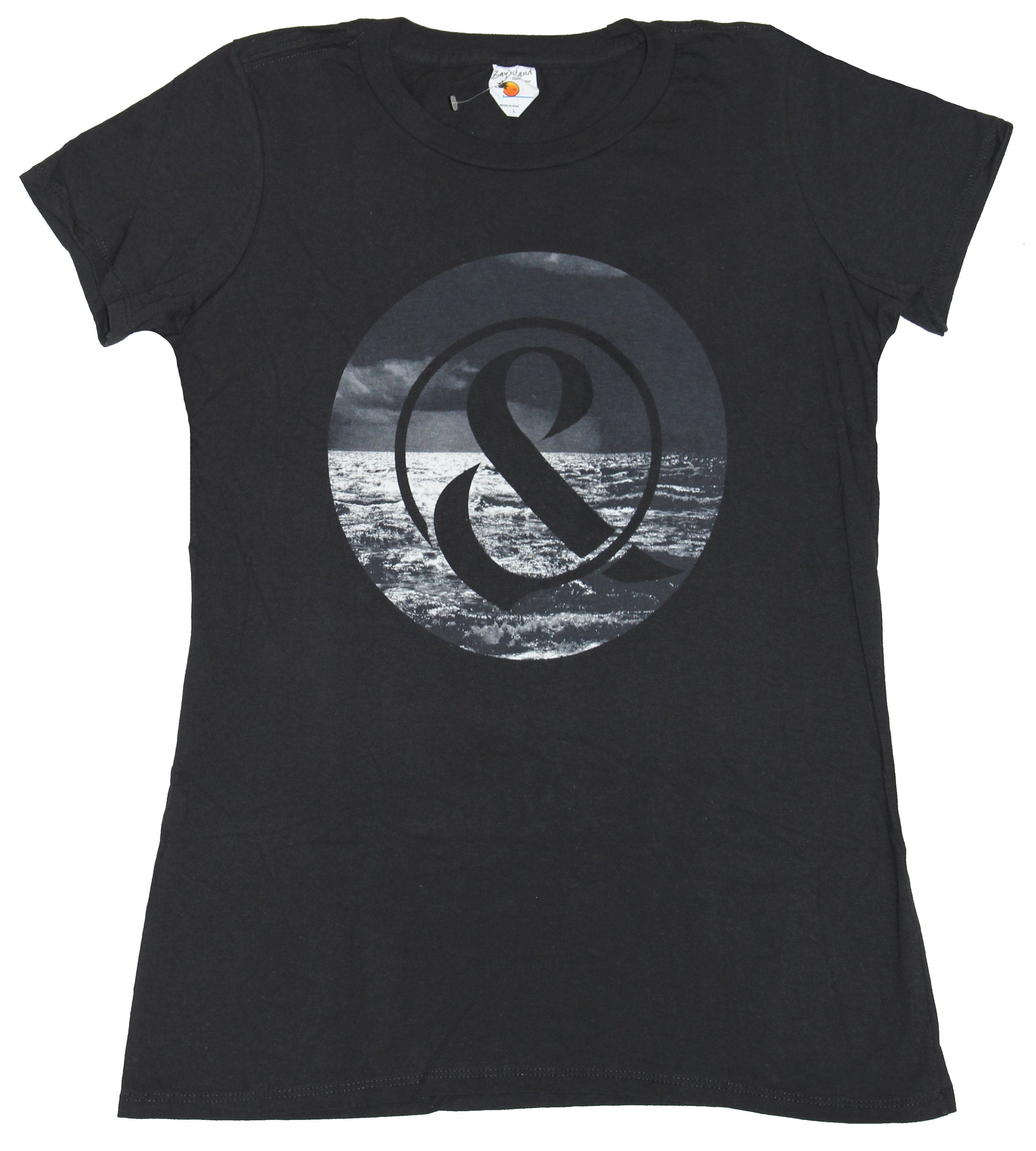 Of Mice and Men Girls Juniors T-Shirt - Circled Ampersand Ocean Image