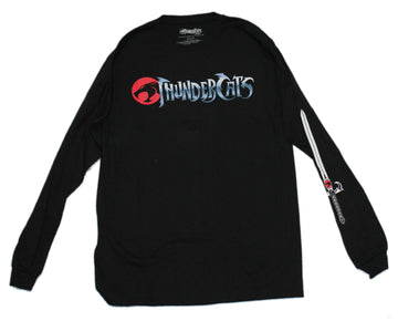 Thundercats Mens Long SLeeve T-shirt - Logo With Sword On Sleeve