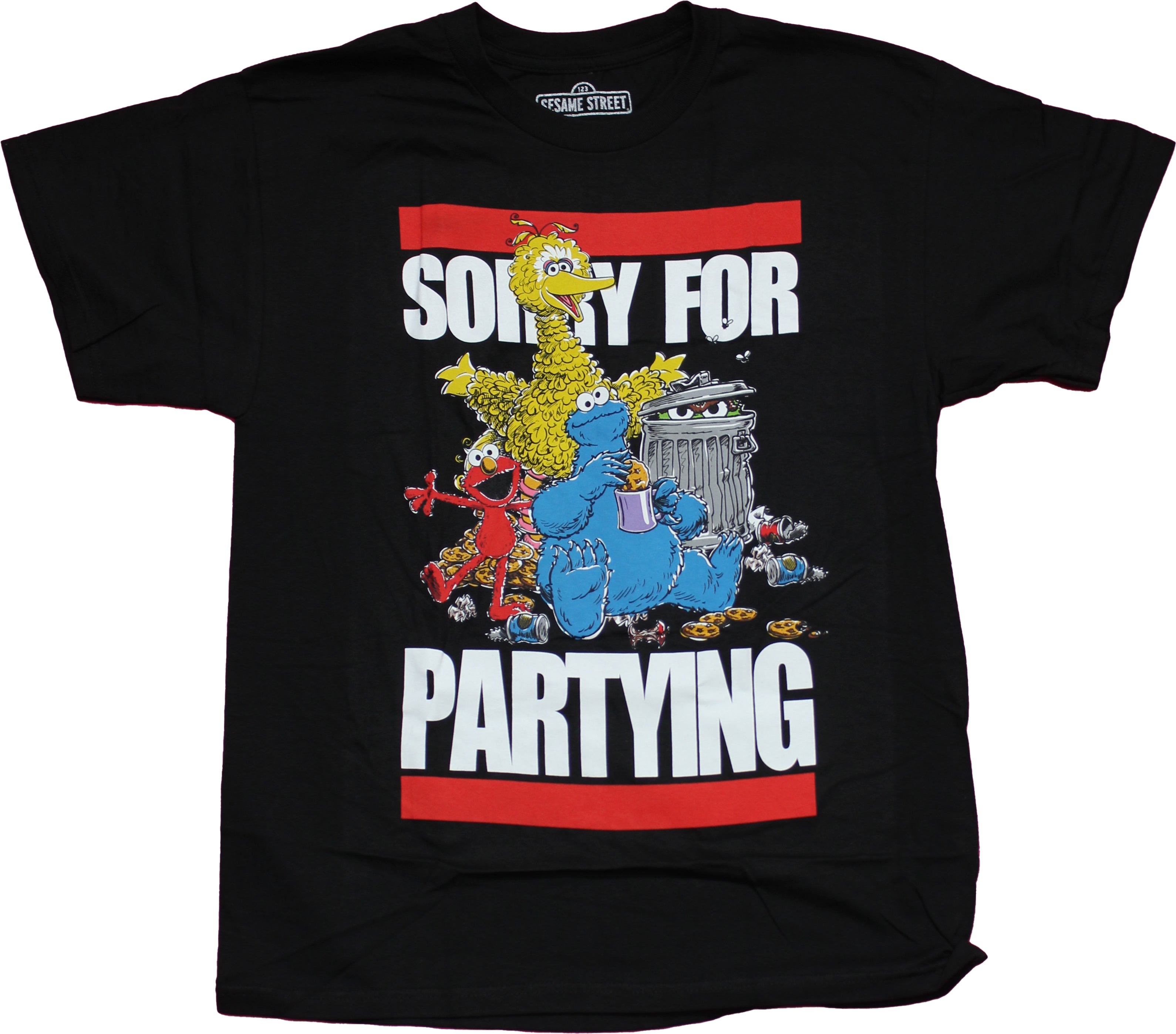 Sesame Street Mens T-Shirt - Sorry For Party Rocking