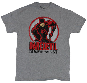 Daredevil (Marvel Comics) Mens T-Shirt - Man Without Fear Approaching Circle Pic
