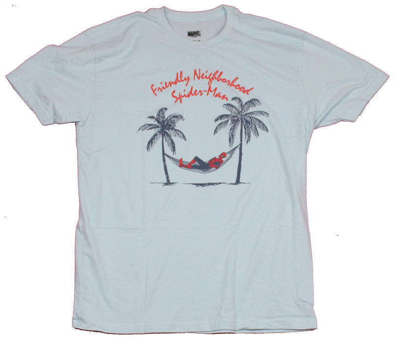 Spider-Man Mens T-Shirt - Friendly Neighborhood Spider-man Relaxing Palms