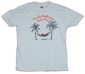 Spider-Man Mens T-Shirt - Friendly Neighborhood Spider-man Relaxing Palms
