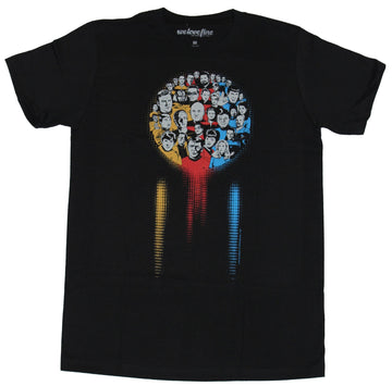 Star Trek Mens T-Shirt - Giant Three Colored Mega Heads Image