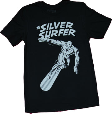 Silver Surfer Mens T-Shirt - Classic Old school Riding Image