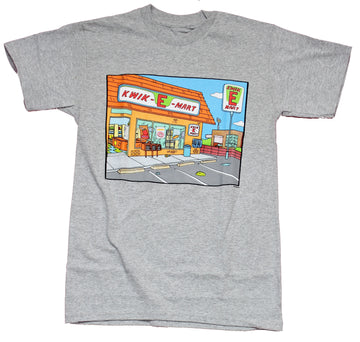 The Simpsons Mens T-Shirt - Kwik-E-Mart Store Front Image