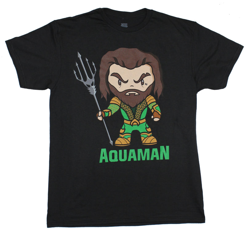 Aquaman Justice League Mens T-Shirt - Cutsie Trident Aquaman