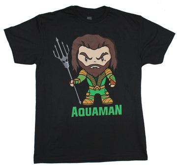Aquaman Justice League Mens T-Shirt - Cutsie Trident Aquaman