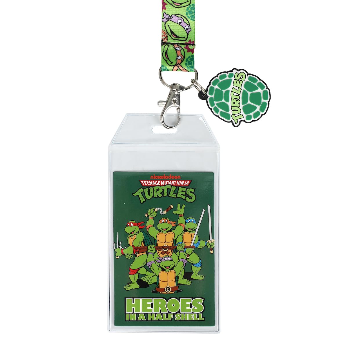 Teenage Mutant Ninja Turtles Heroes in a Halfshell 22-Inch Lanyard With Shell Charm and Clear ID Sleeve