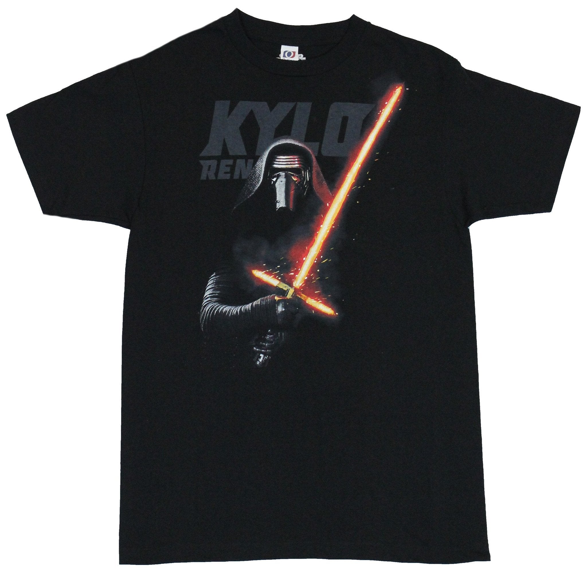 Star Wars Mens T-Shirt - Kylo Ren Saber Drawn Under Name Image