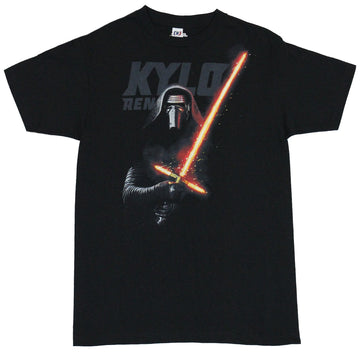 Star Wars Mens T-Shirt - Kylo Ren Saber Drawn Under Name Image