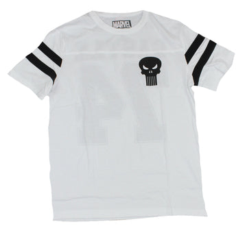 The Punisher (Marvel Comcis) Yoke Mens T-Shirt - Lapel Fron Castle 74 Back Image