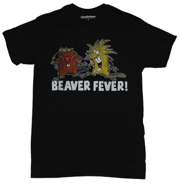 Angry Beavers  Mens T-Shirt - Beaver Fever Dagget and Nobert Image