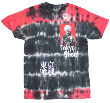 Tokyo Ghoul Mens T-Shirt - Ken Kaneki Lapel Kanji Wash