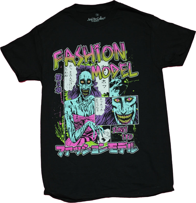 Junji Ito Mens T-Shirt - Fashion Model  in  and
