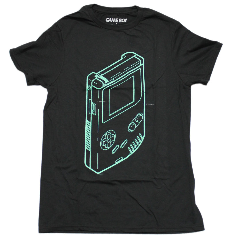 Nintendo Gameboy Mens T-Shirt - Classic Green System Outline