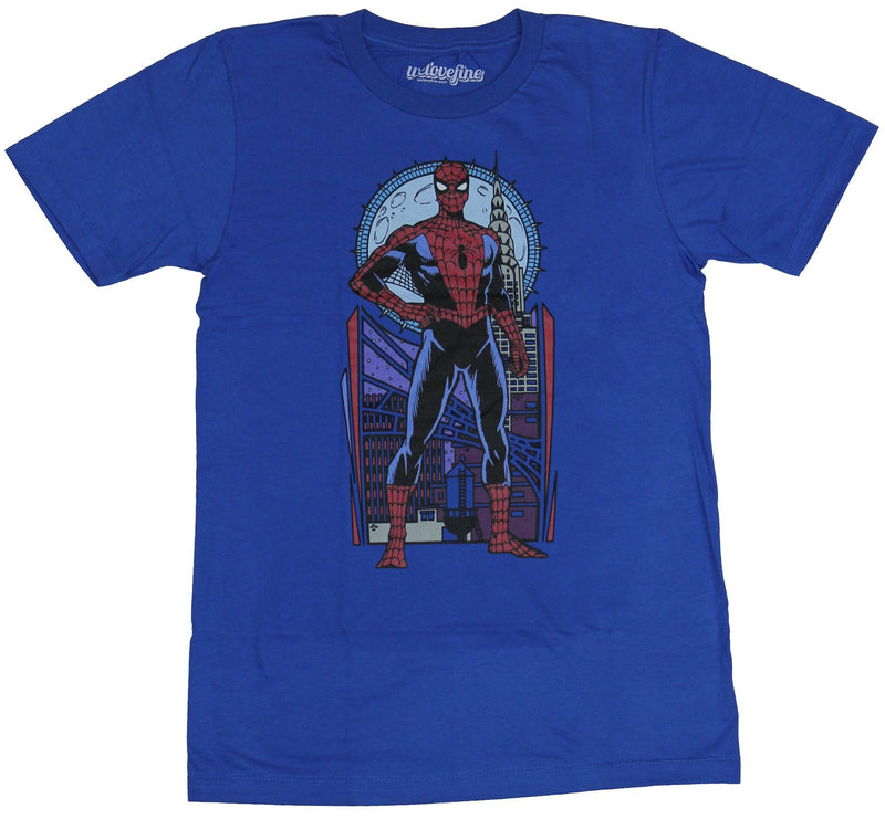 Spider-man (Marvel Comics) Mens T-Shirt - Art Nouveau Standing Spidey Image - Inmyparentsbasement.com