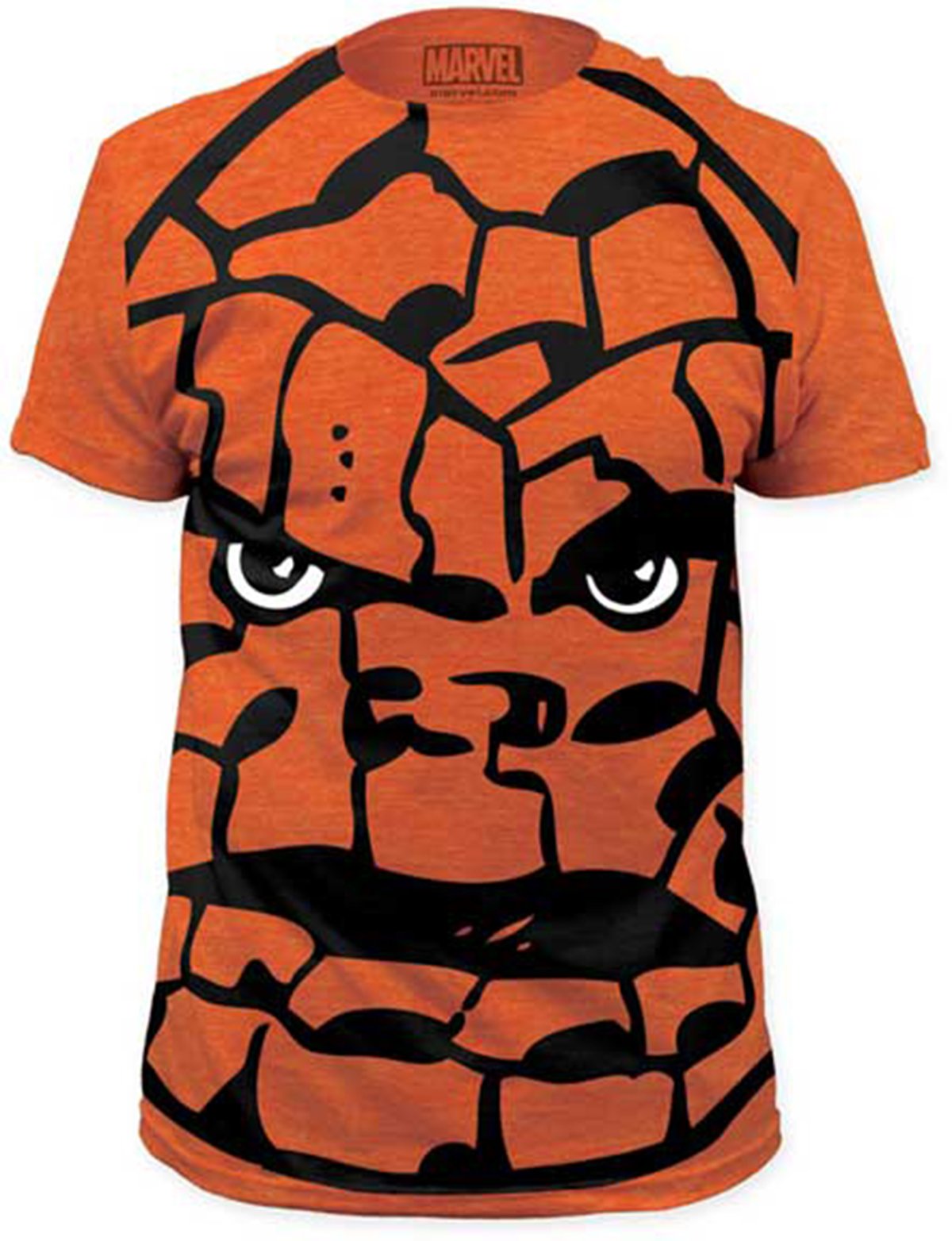 Thing (Marvel Comics) Mens T-Shirt - Giant Ben Grimm Rock Face Image