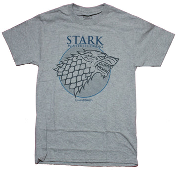 Game of Thrones Mens T-Shirt - Stark Winter is Coming Circel Sigil Logo
