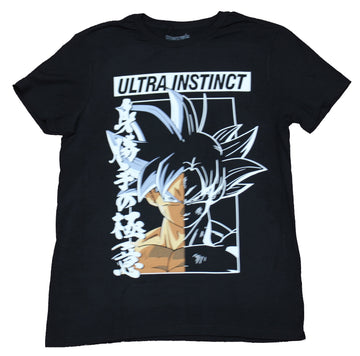 Dragon Ball Z Mens T-Shirt - Ultra Instinct Goku Kanji Image