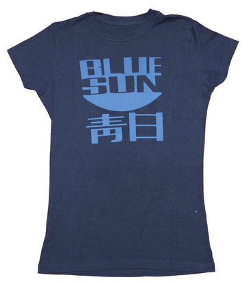 Serenity Firefly Girls Juniors T-Shirt - Blue Sun Logo Image