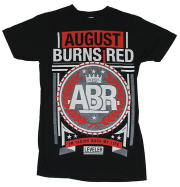 August Burns Red Mens T-Shirt - Leveler "I'm Taking Back My Life" Red Gray Crest