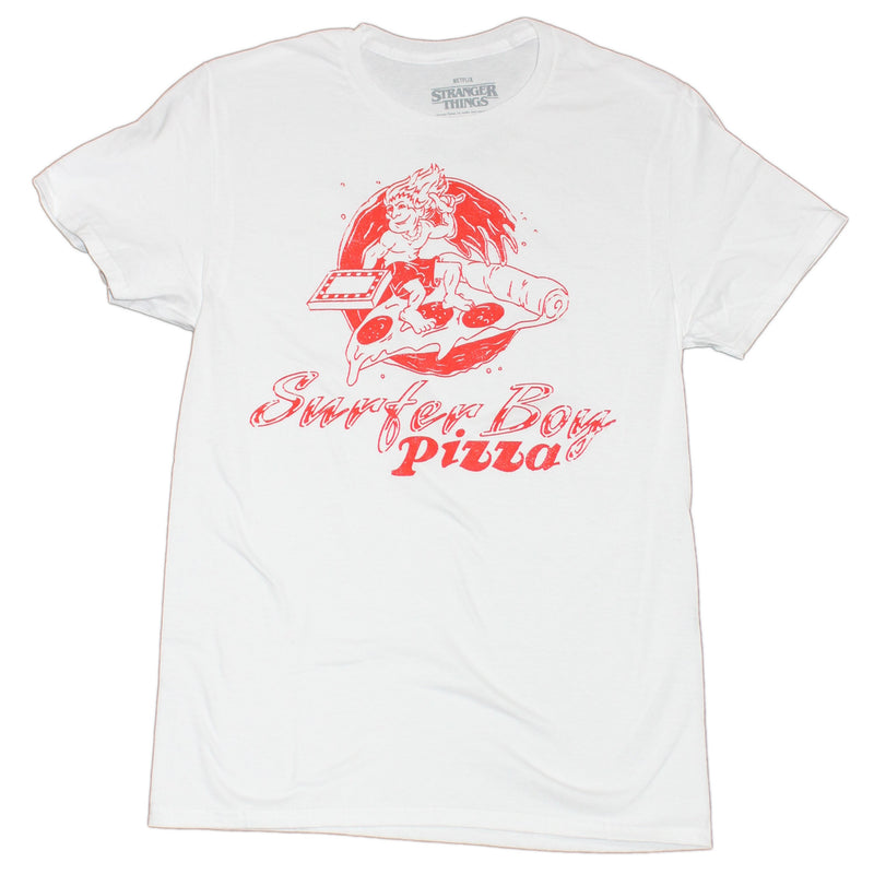 Stanger Things Mens T-Shirt - Surfer Boy Pizza Logo