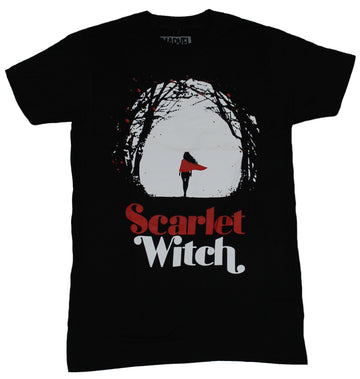 Scarlet Witch Mens T-Shirt - Walking Away Moon Set Forest Image